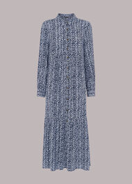 Textured Zig Zag Trapeze Dress
