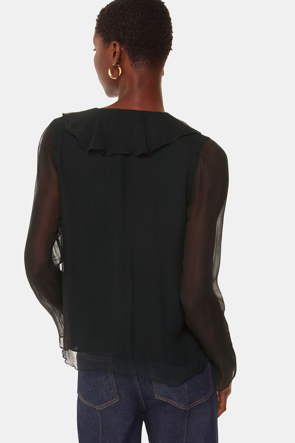Ruffle Collar Detail Blouse