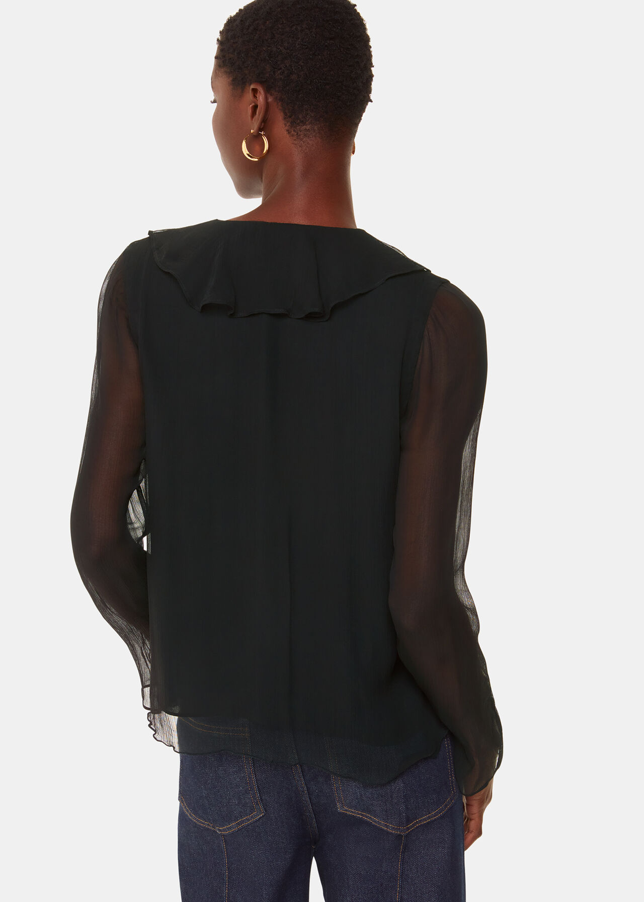 Ruffle Collar Detail Blouse