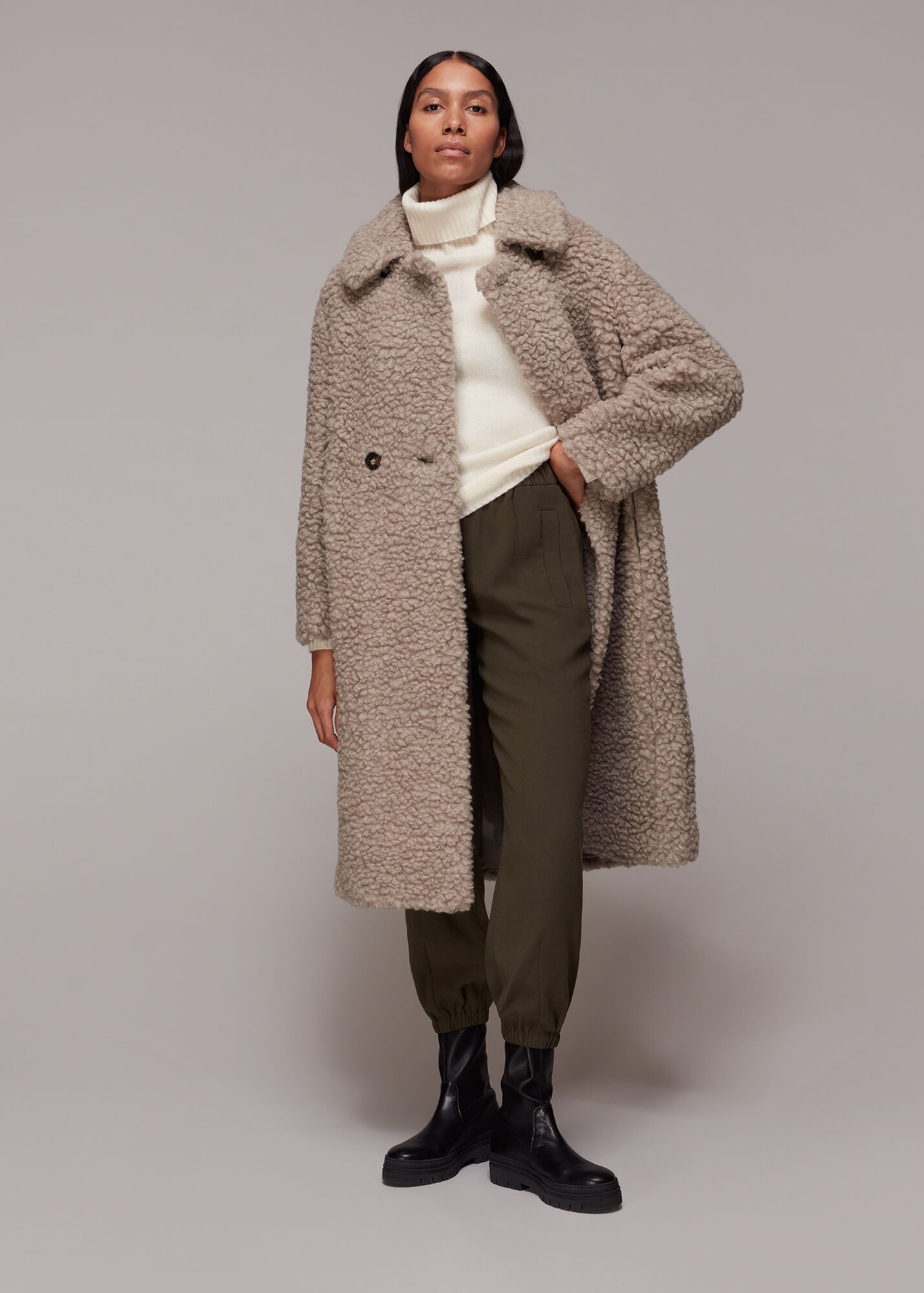 Teddy fleece top coat
