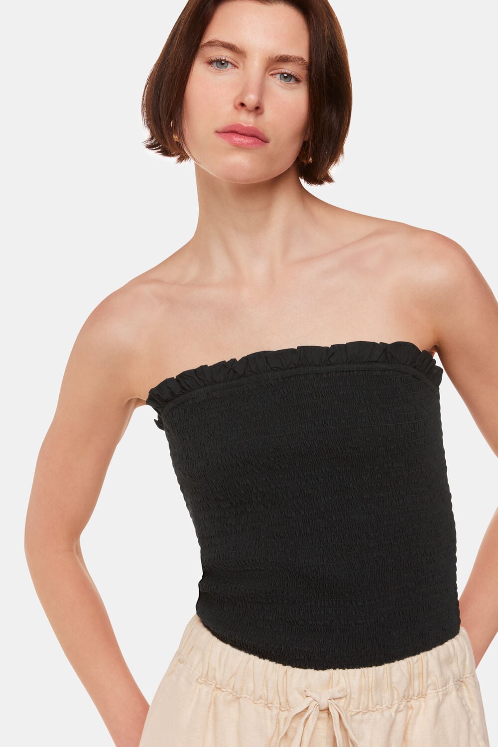 Black Louisa Textured Top