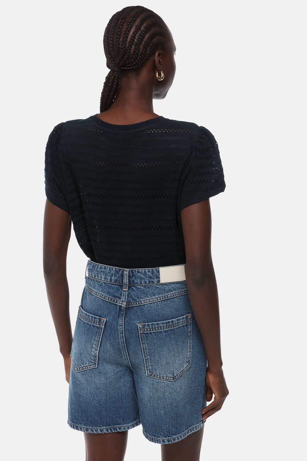 Black Broderie Top