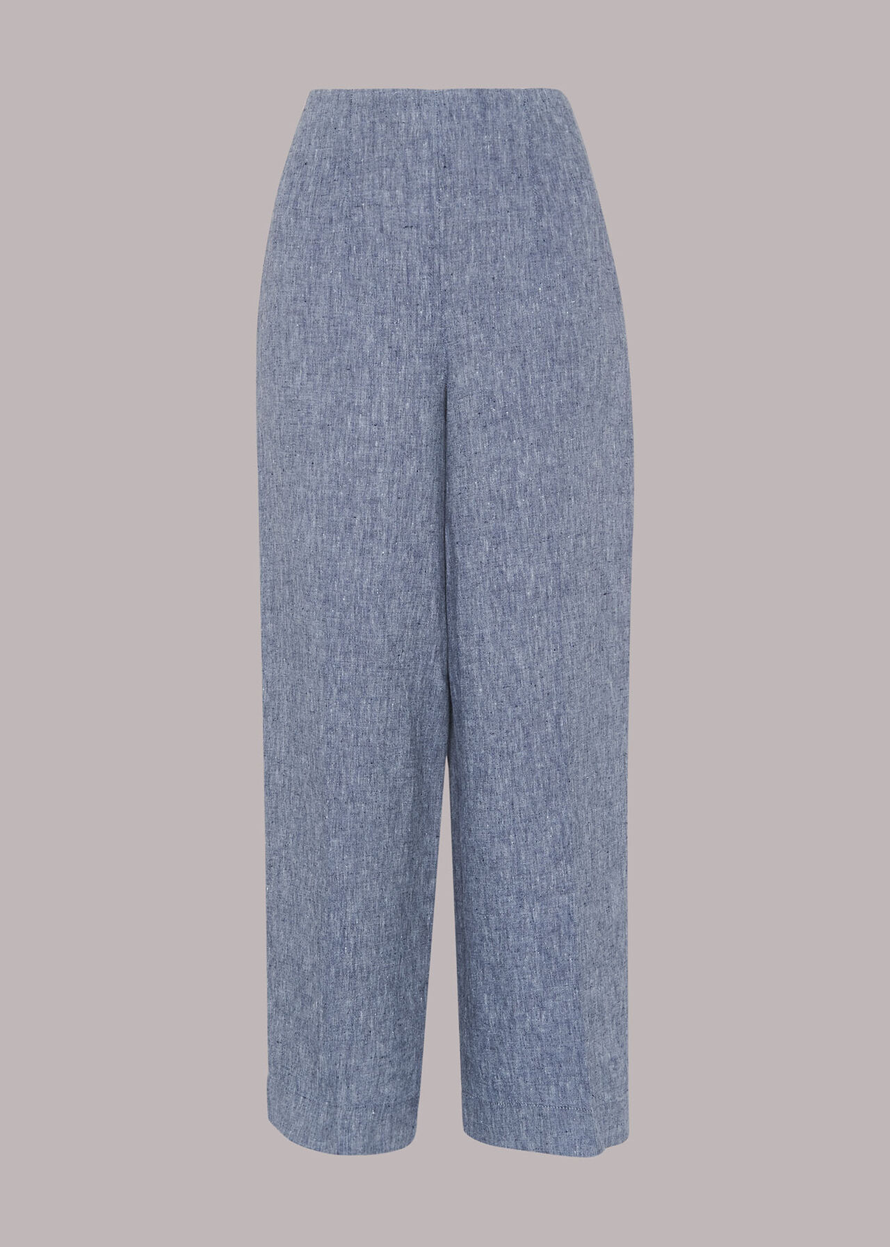 Chambray Linen Cropped Trouser