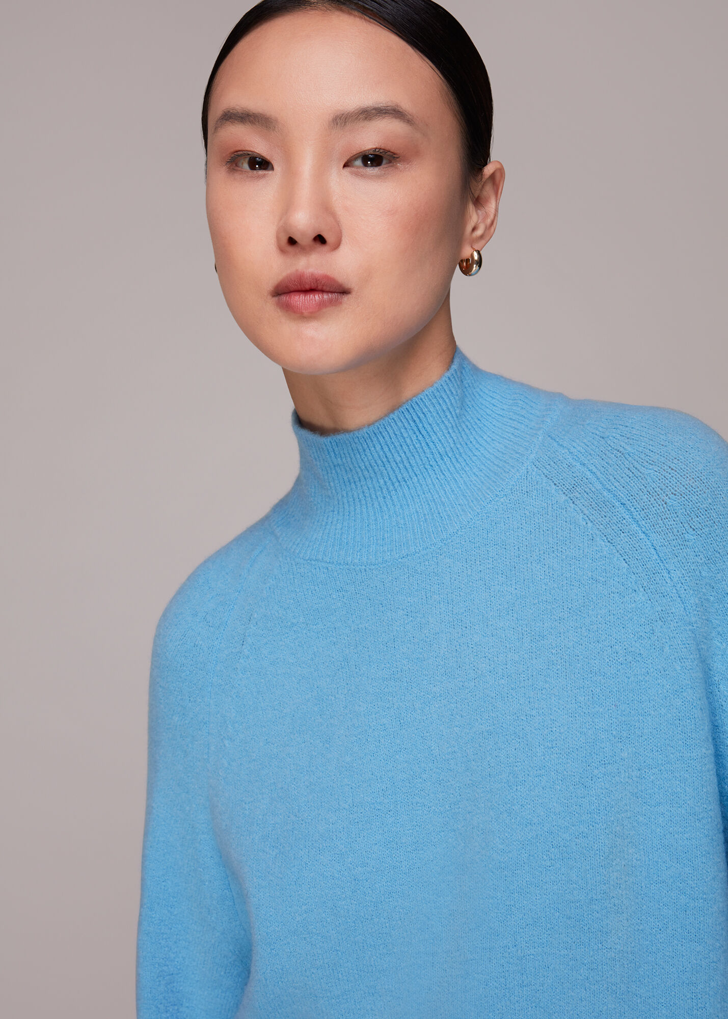 Blue funnel hot sale neck jumper