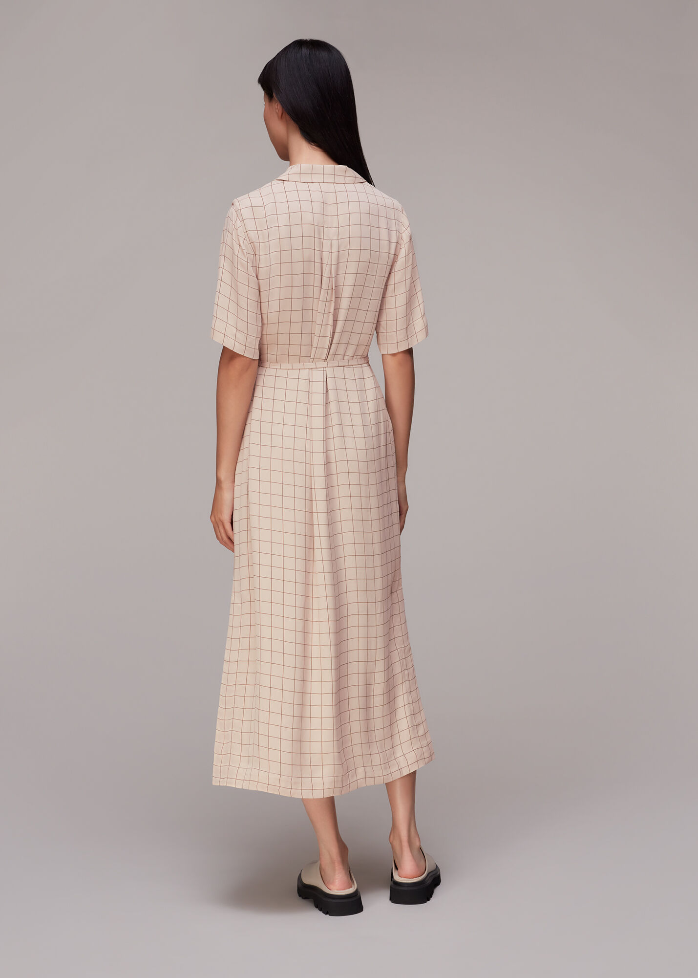 Whistles Women's Fine Grid Shirt Dress - Multicolour - 10