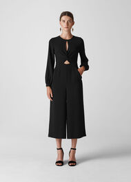 Lexi Twist Front Jumpsuit Black