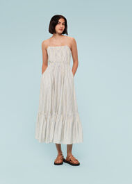 Pastel Stripe Silk Mix Dress