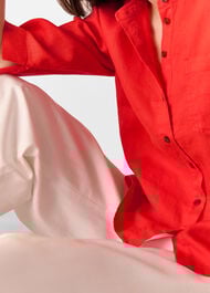 Linen Grandad Collar Shirt