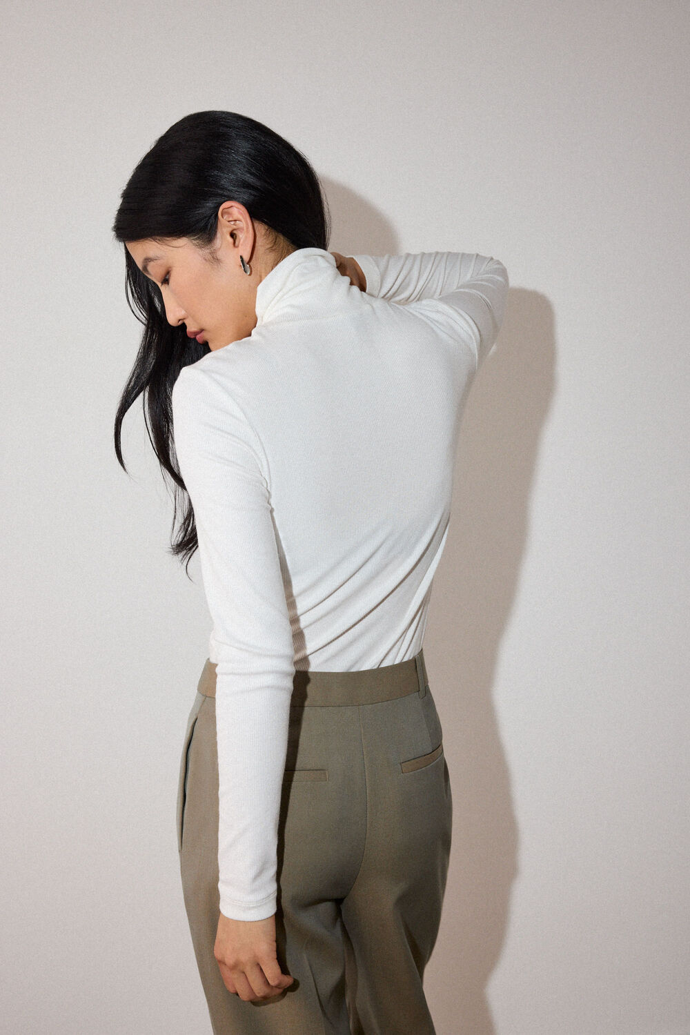 Ivory Essential Ribbed Polo