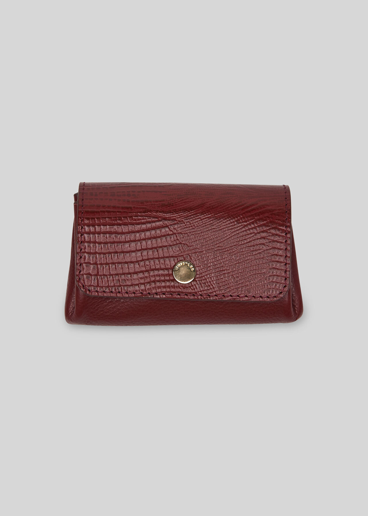 Emmy Lizard Coin Purse Burgundy