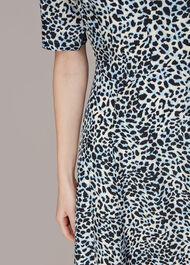 Abstract Cheetah Silk Dress