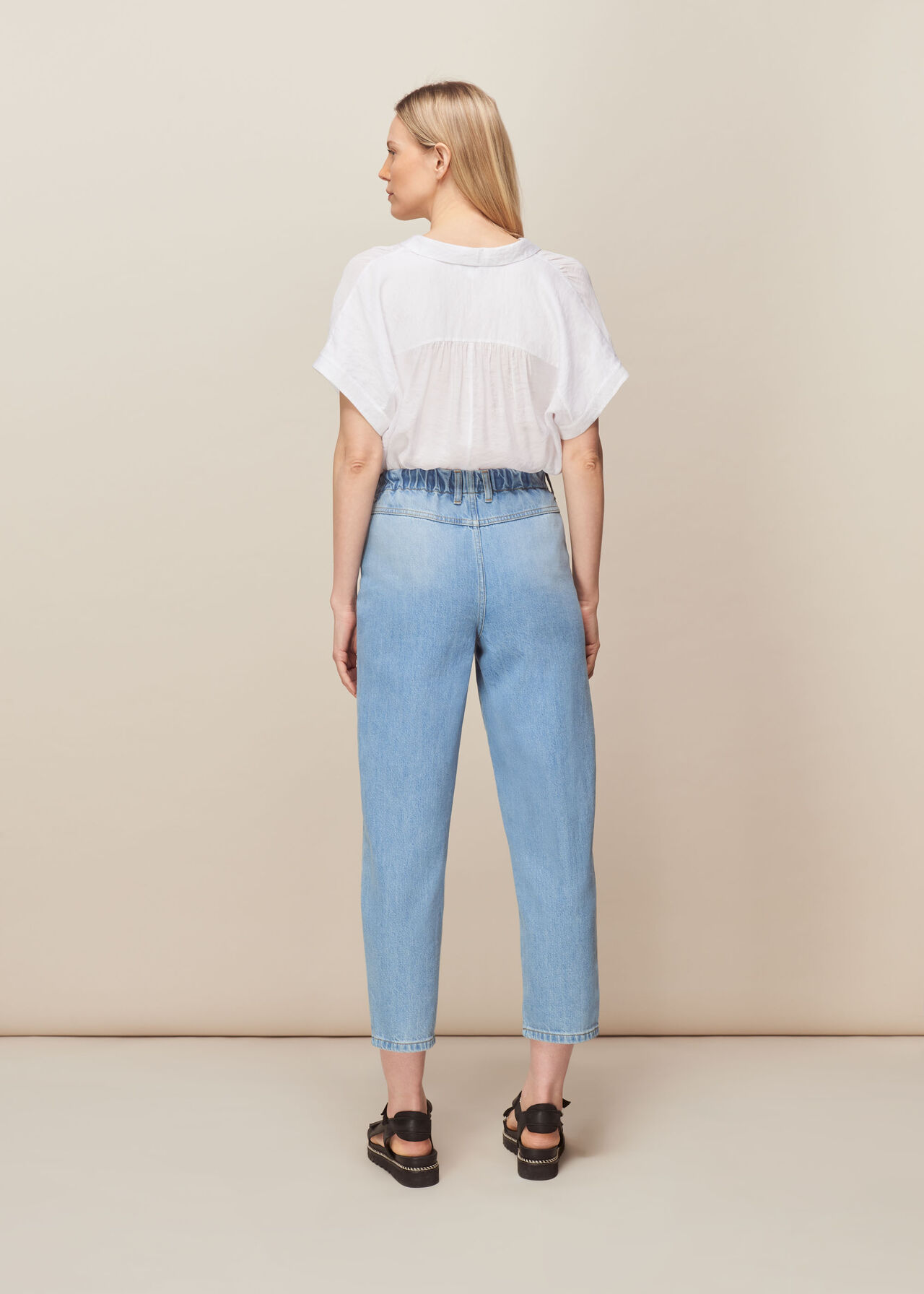 Stretch Elastic Waist Jean