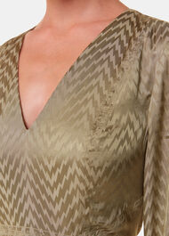 Jacquard Zig Zag Print Dress