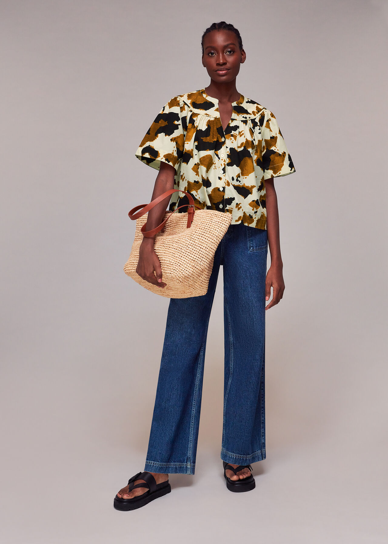 Cow Print Izzy Trapeze Top