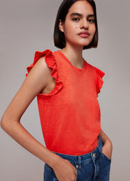 Frill Cap Sleeve T-Shirt