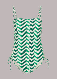 Chevron Ruched Swimsuit