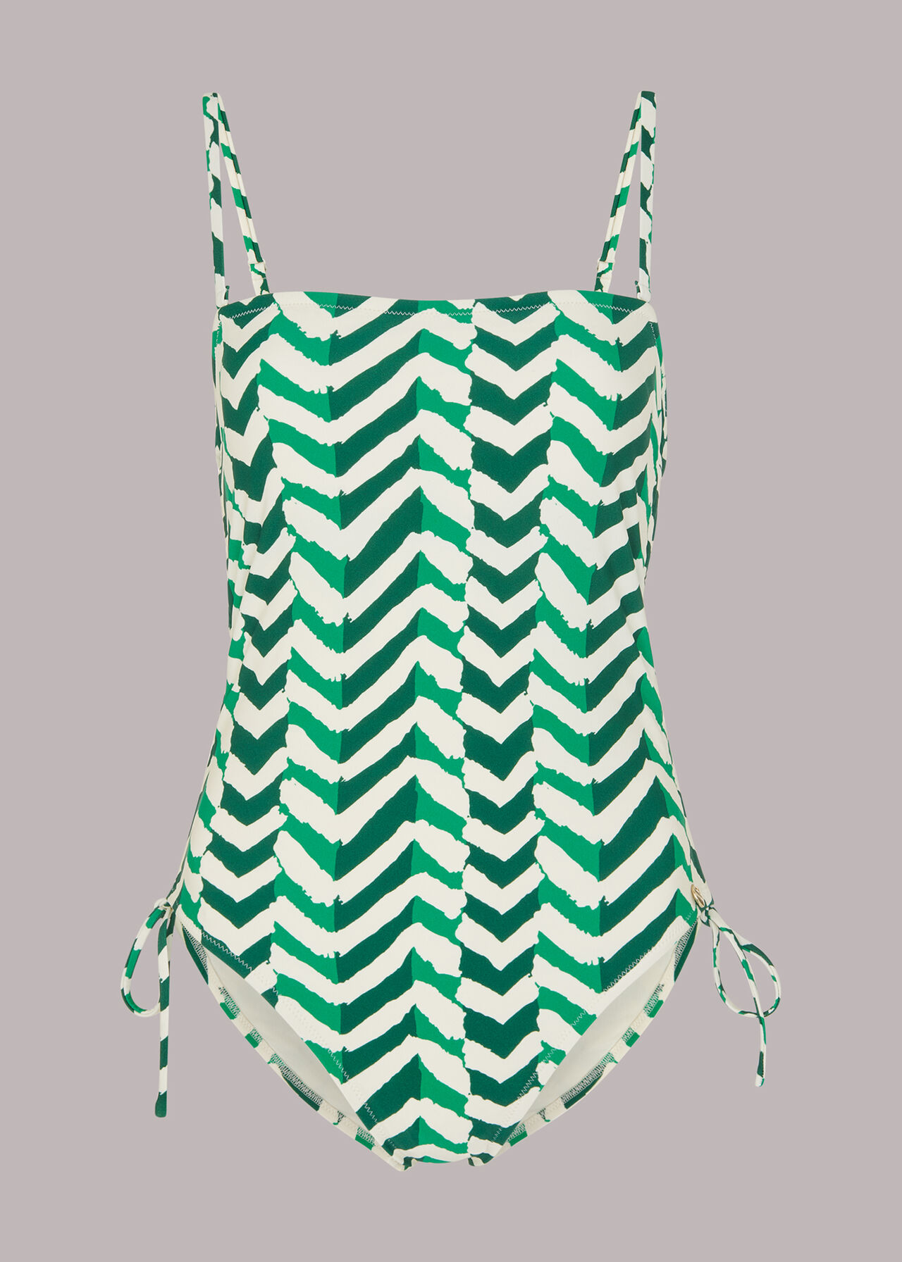 Chevron Ruched Swimsuit