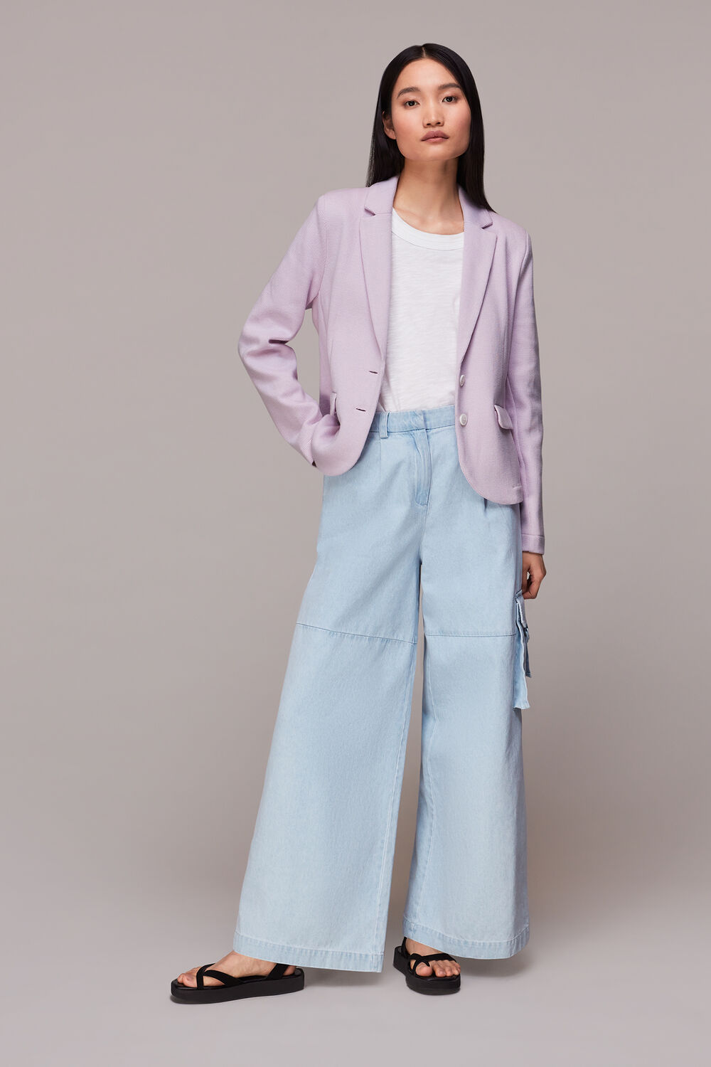Lilac Slimline Jersey Jacket