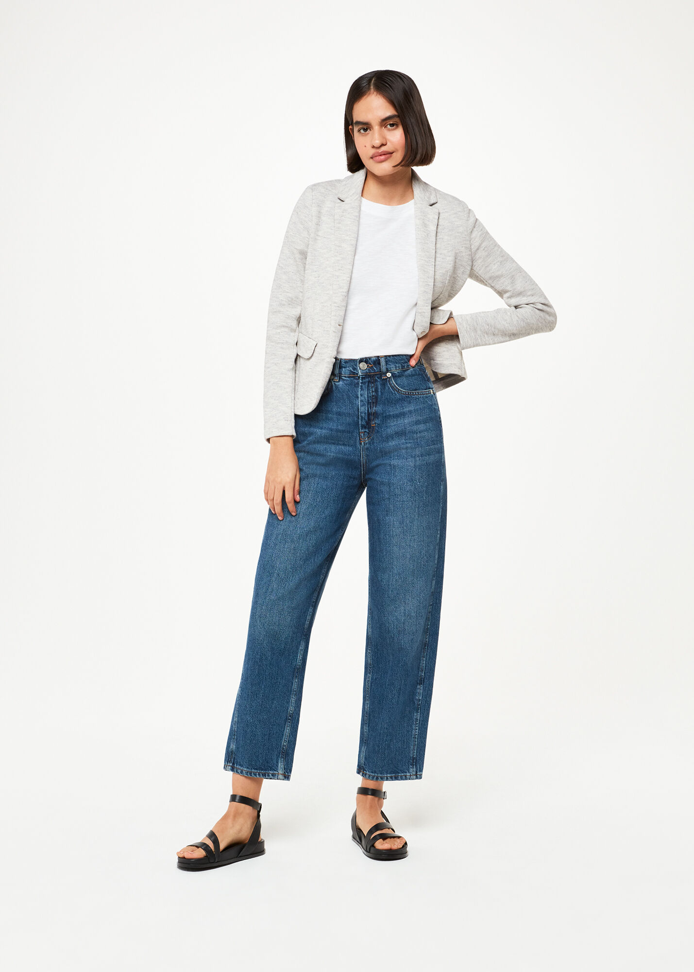 Light Grey SlimFit Jersey Jacket Whistles