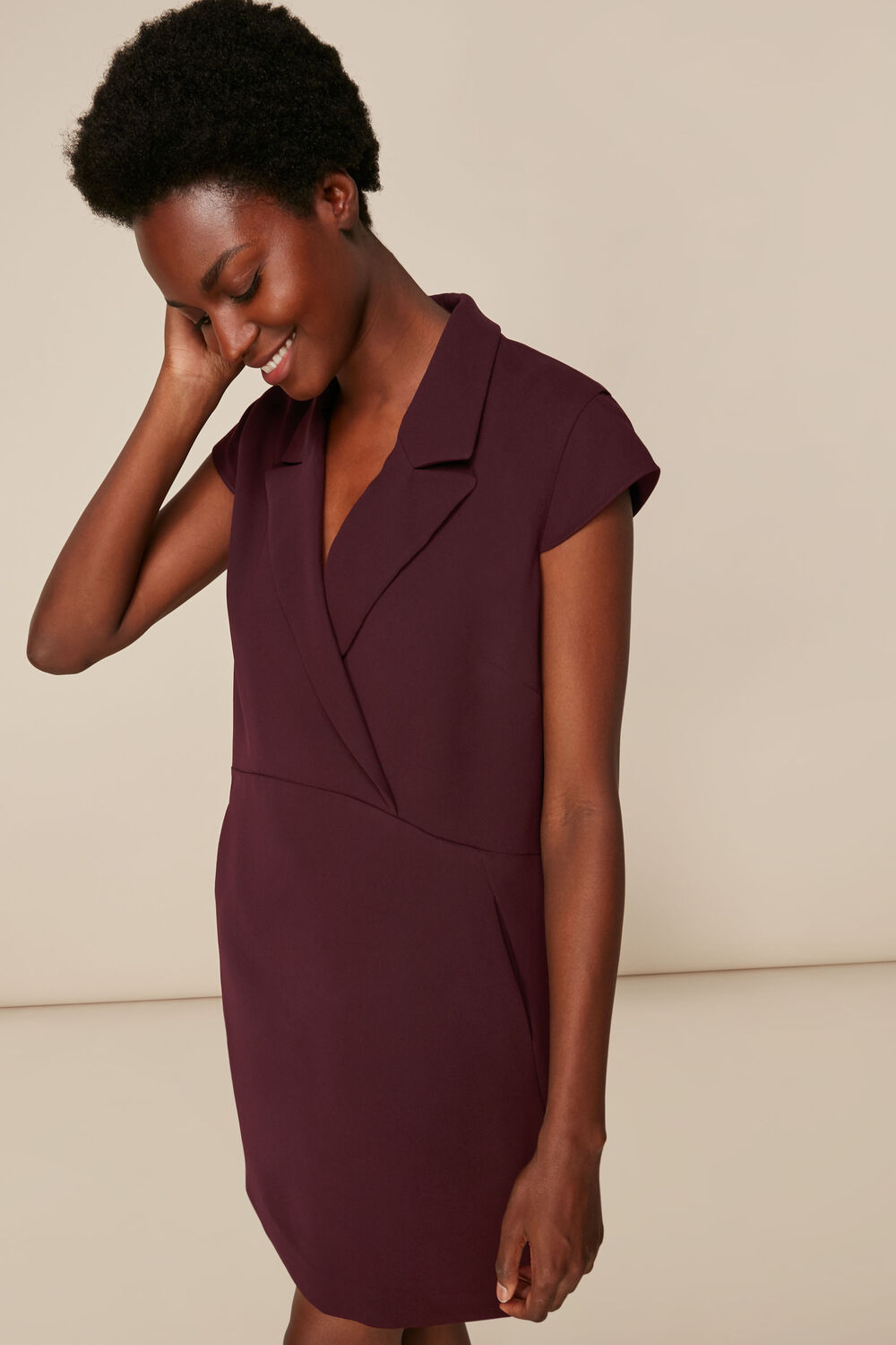 Tuxedo Crepe Dress