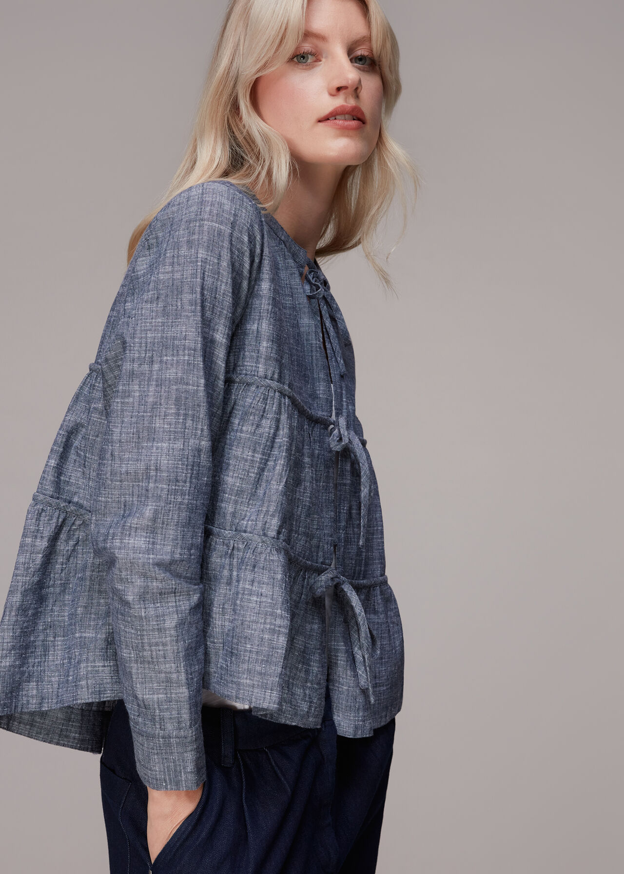 Tie Tier Front Jacket