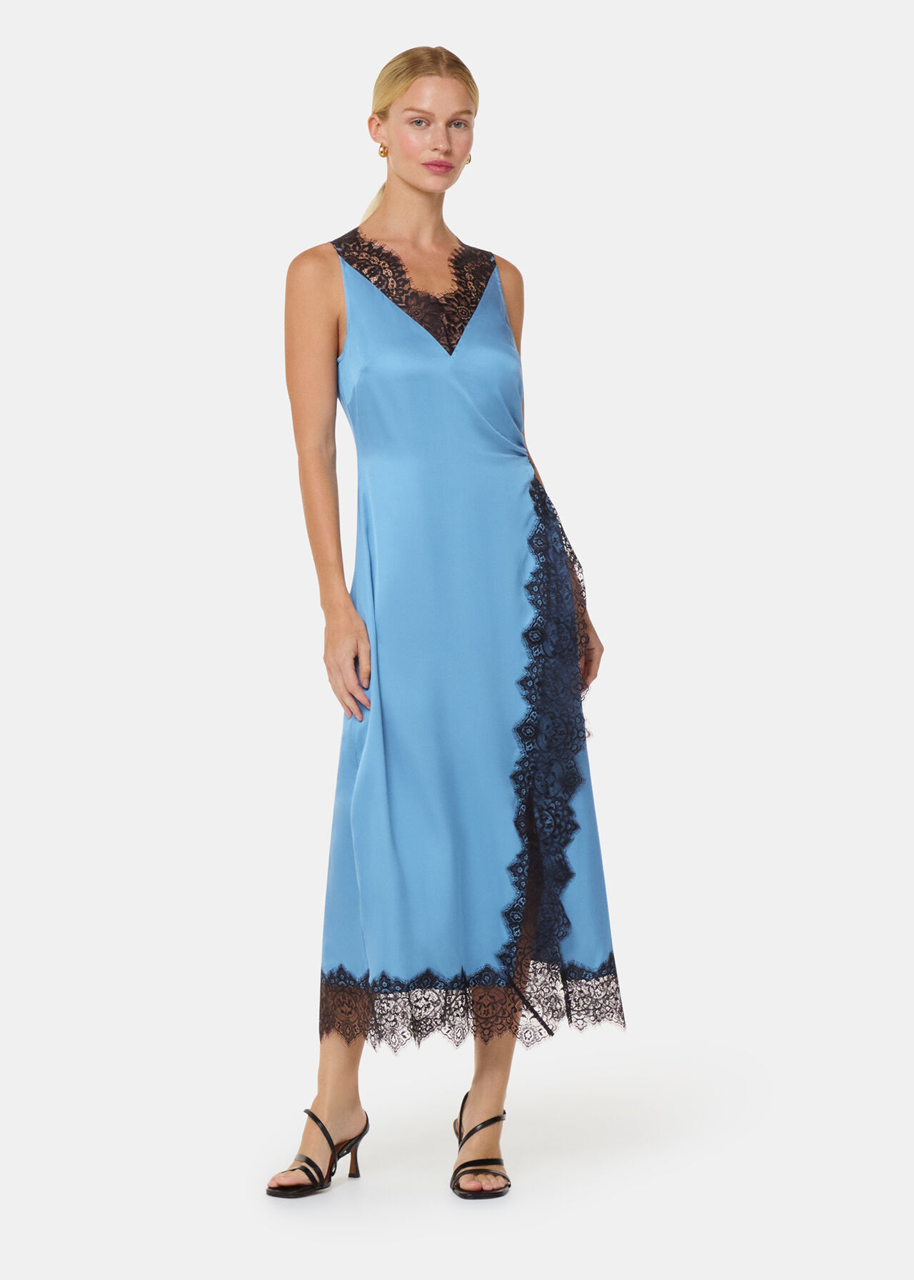 Iris Lace Detail Wrap Dress