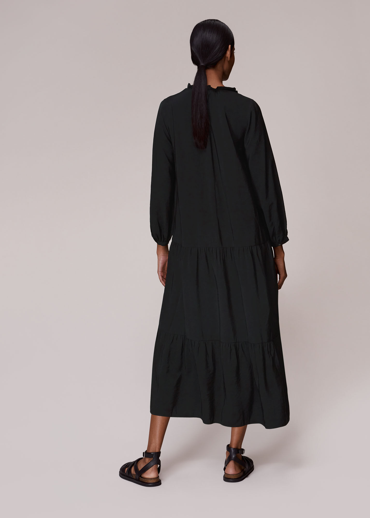 Black Enora Longline Dress WHISTLES