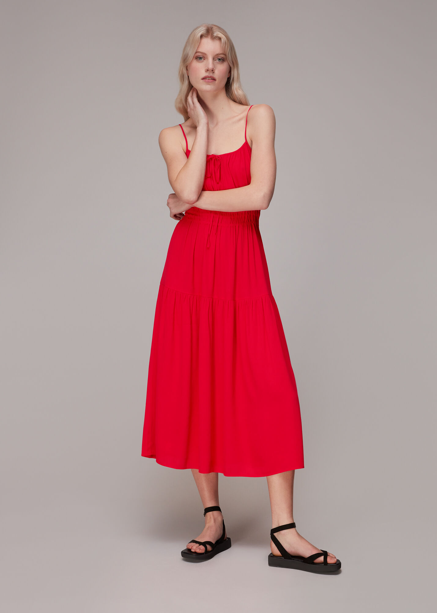 Whistles crepe dress top