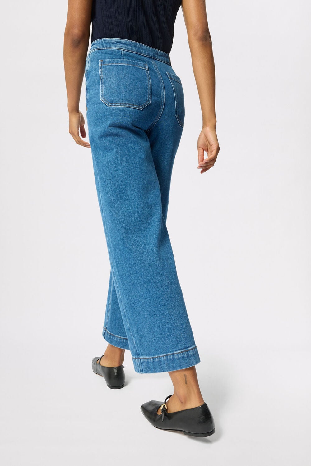 Denim Stretch Straight Ankle Jean