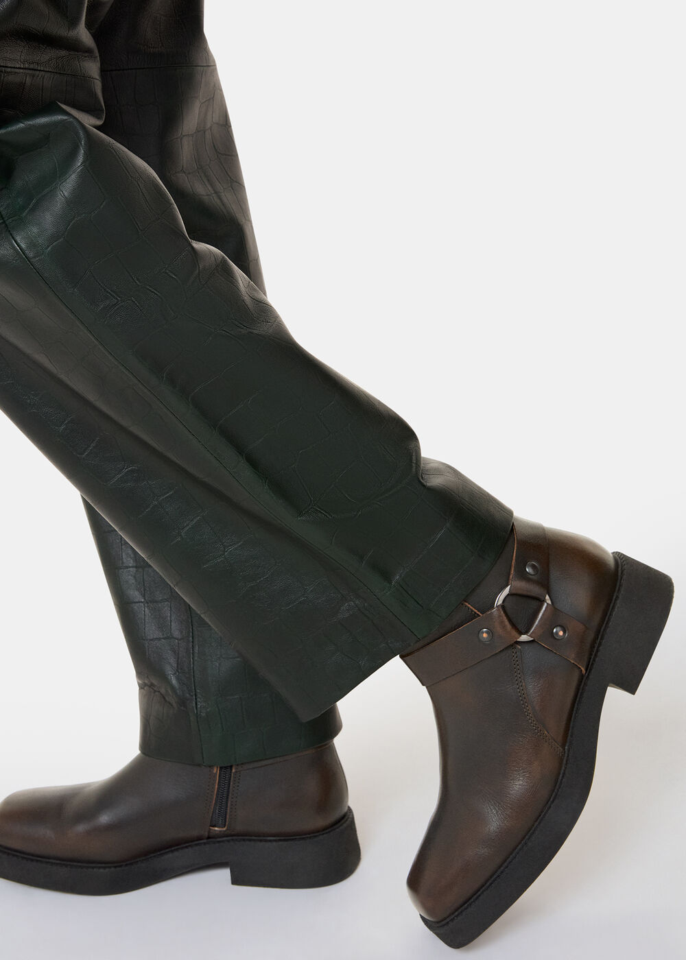 Matteo Burnished Biker Boot