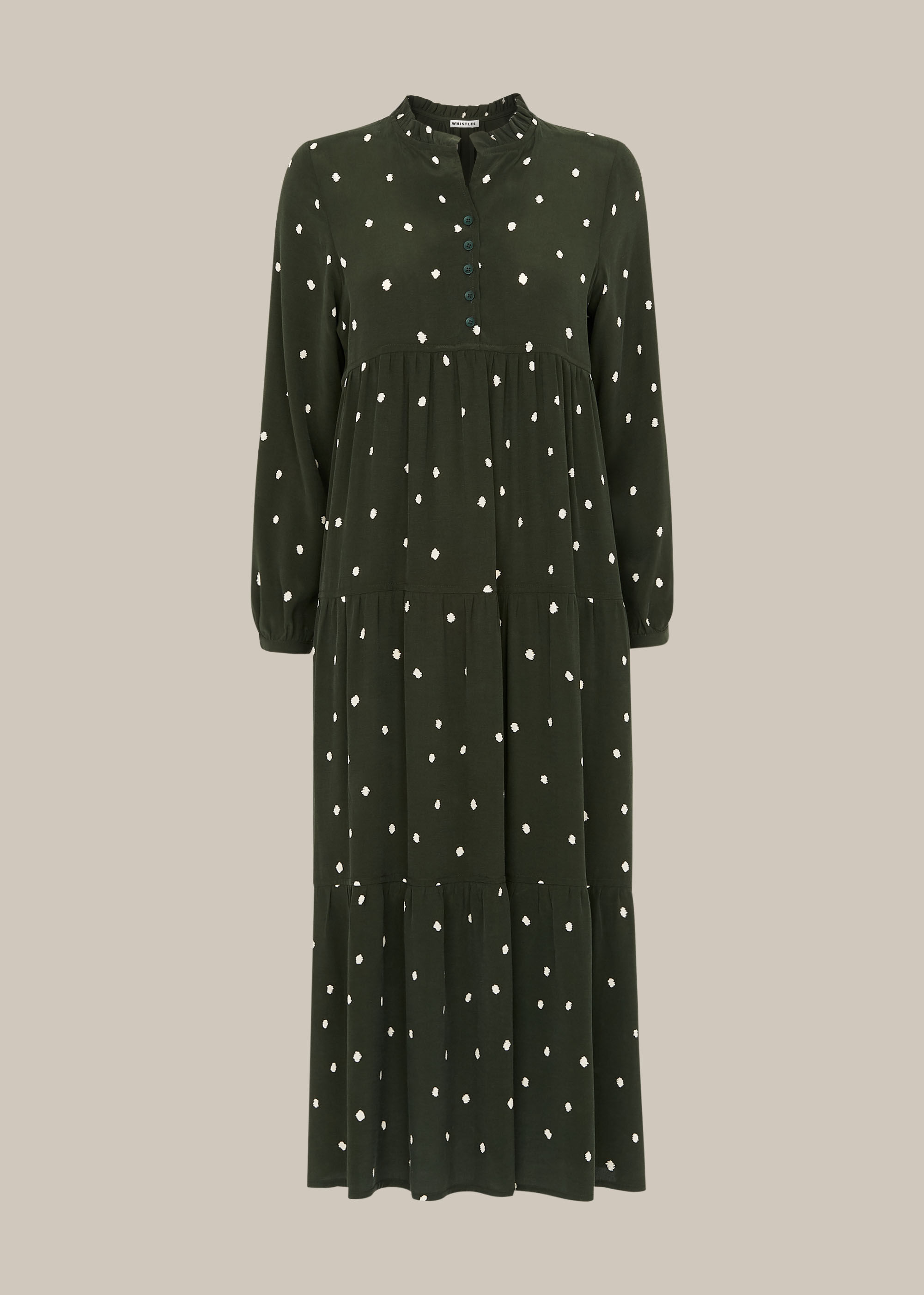Green dress black spots online
