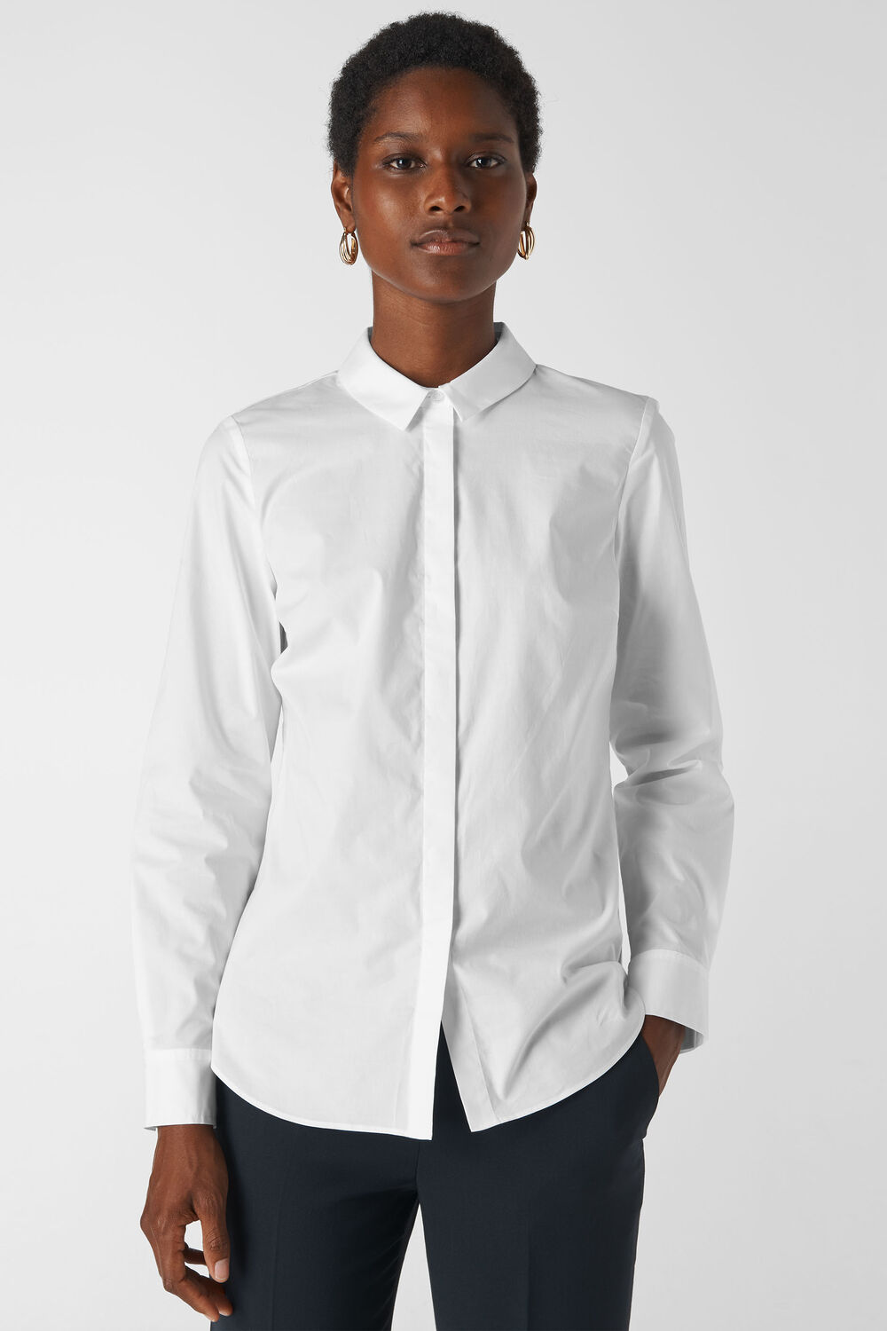 Slim Cotton Shirt White