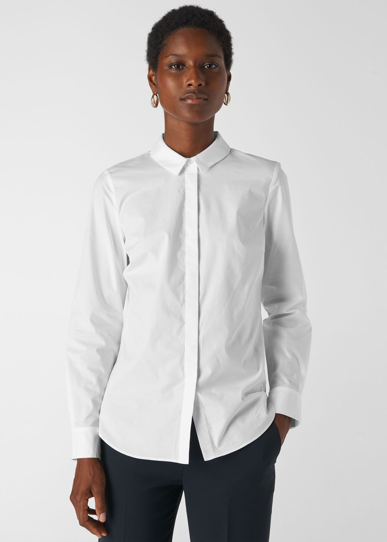 Slim Cotton Shirt White
