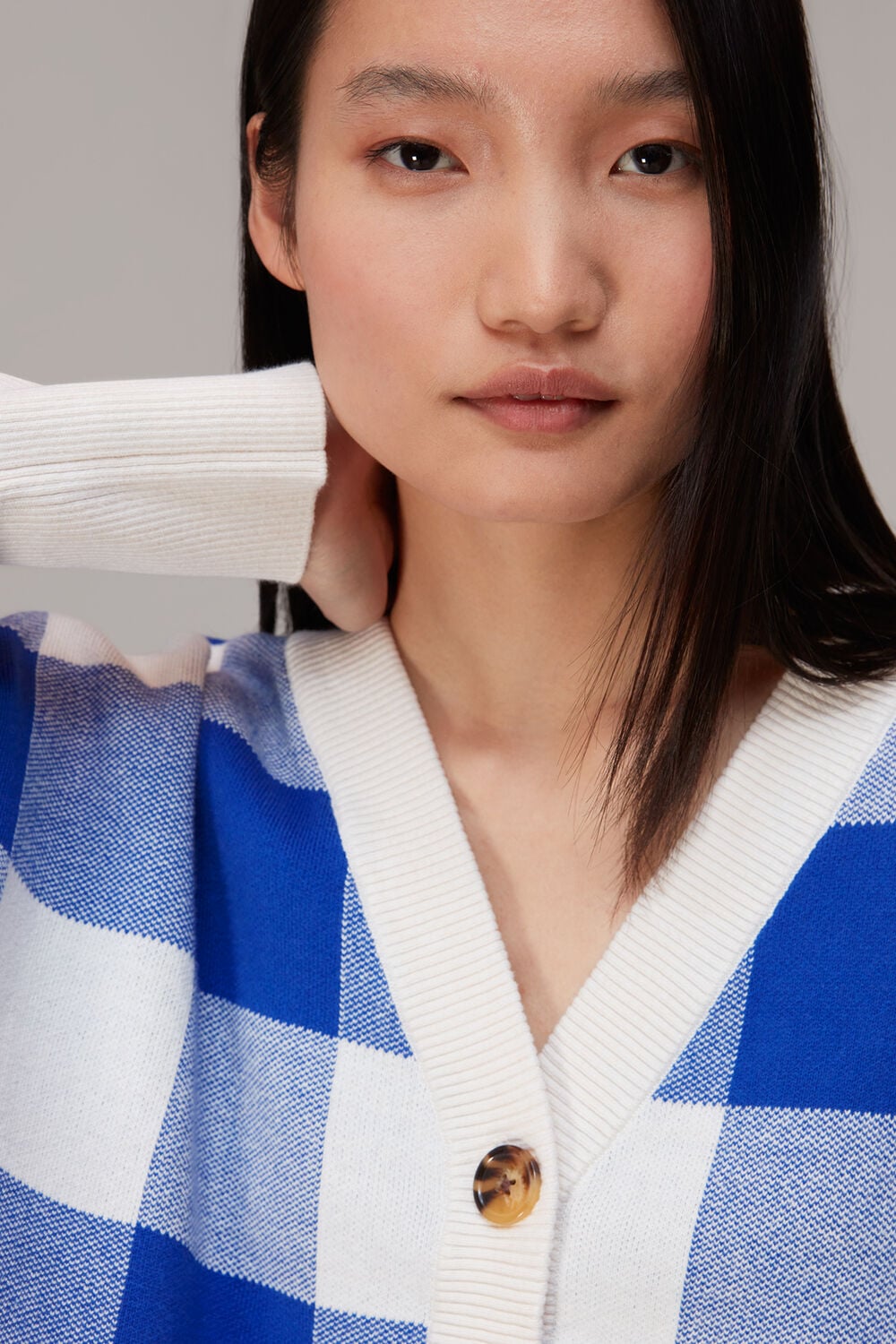 Suki Checked Cardigan