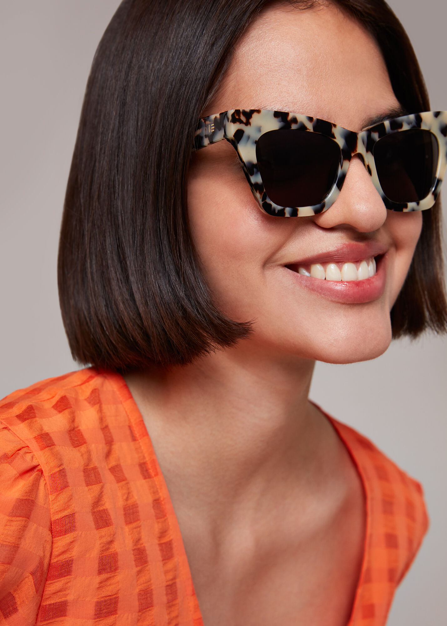 Lunettes De Soleil Whistles 'Cara' - Fabriqué à La Main En Angleterre - Cadre Bleu - Occasion