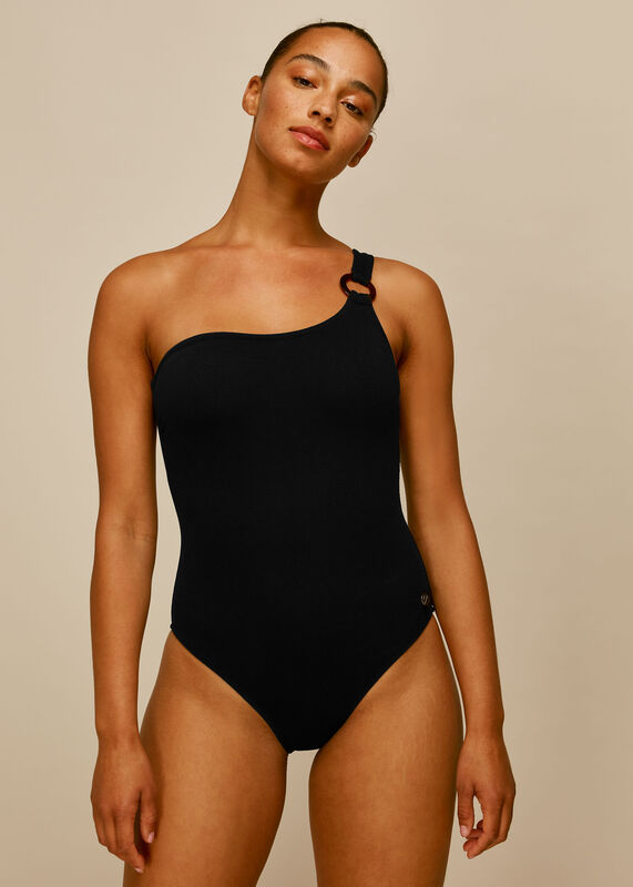 Tort Ring Textured Swimsuit