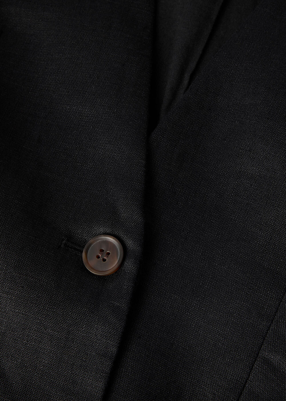 Collarless Linen Blazer