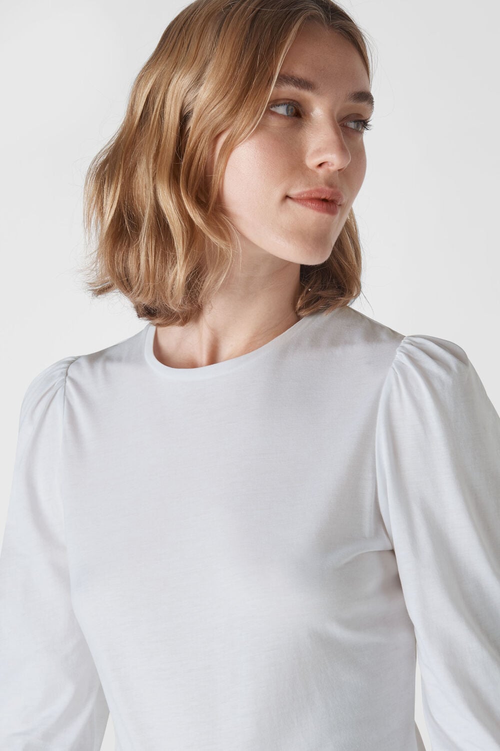 Puff Sleeve Top White