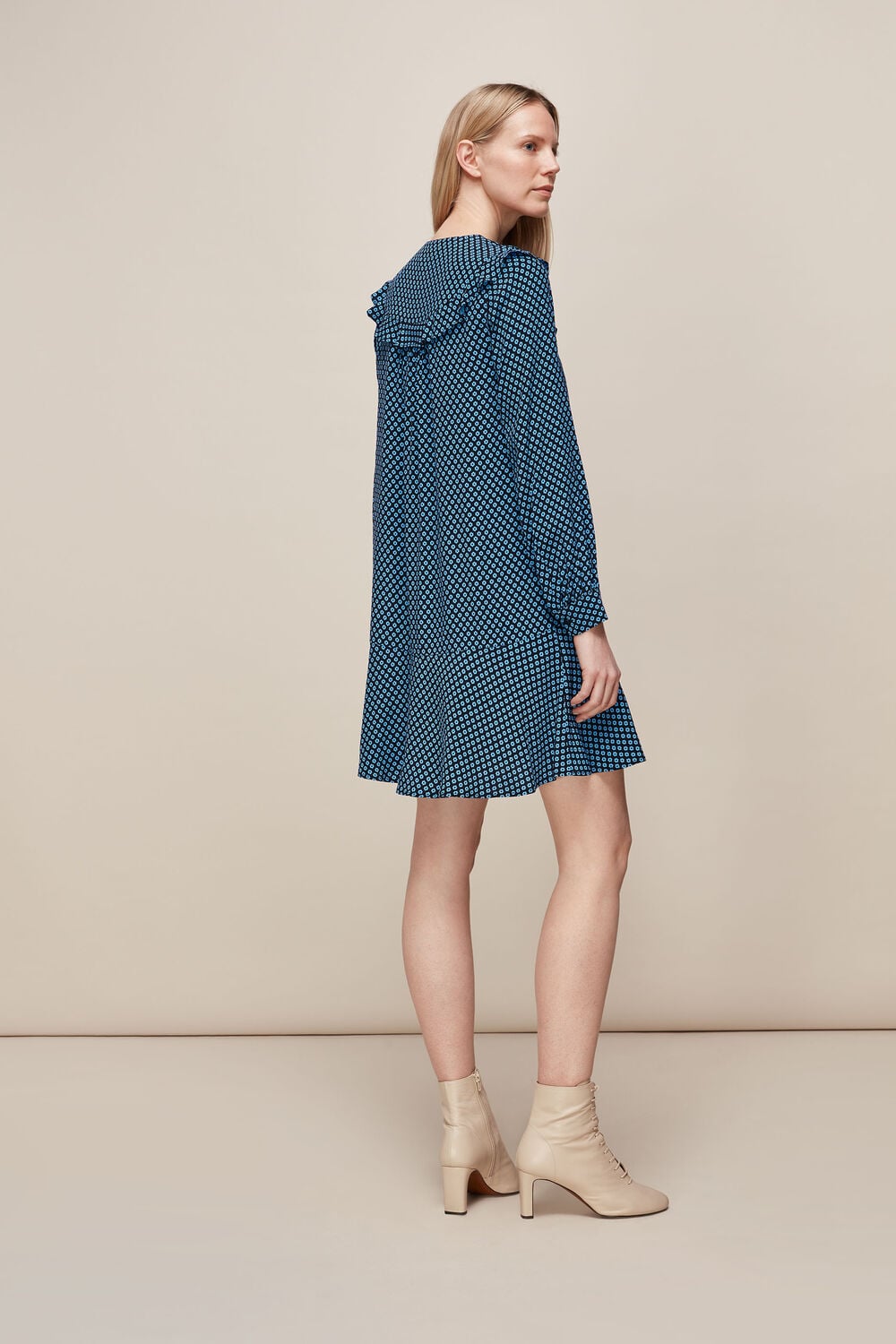 Daisy Print Frill Dress