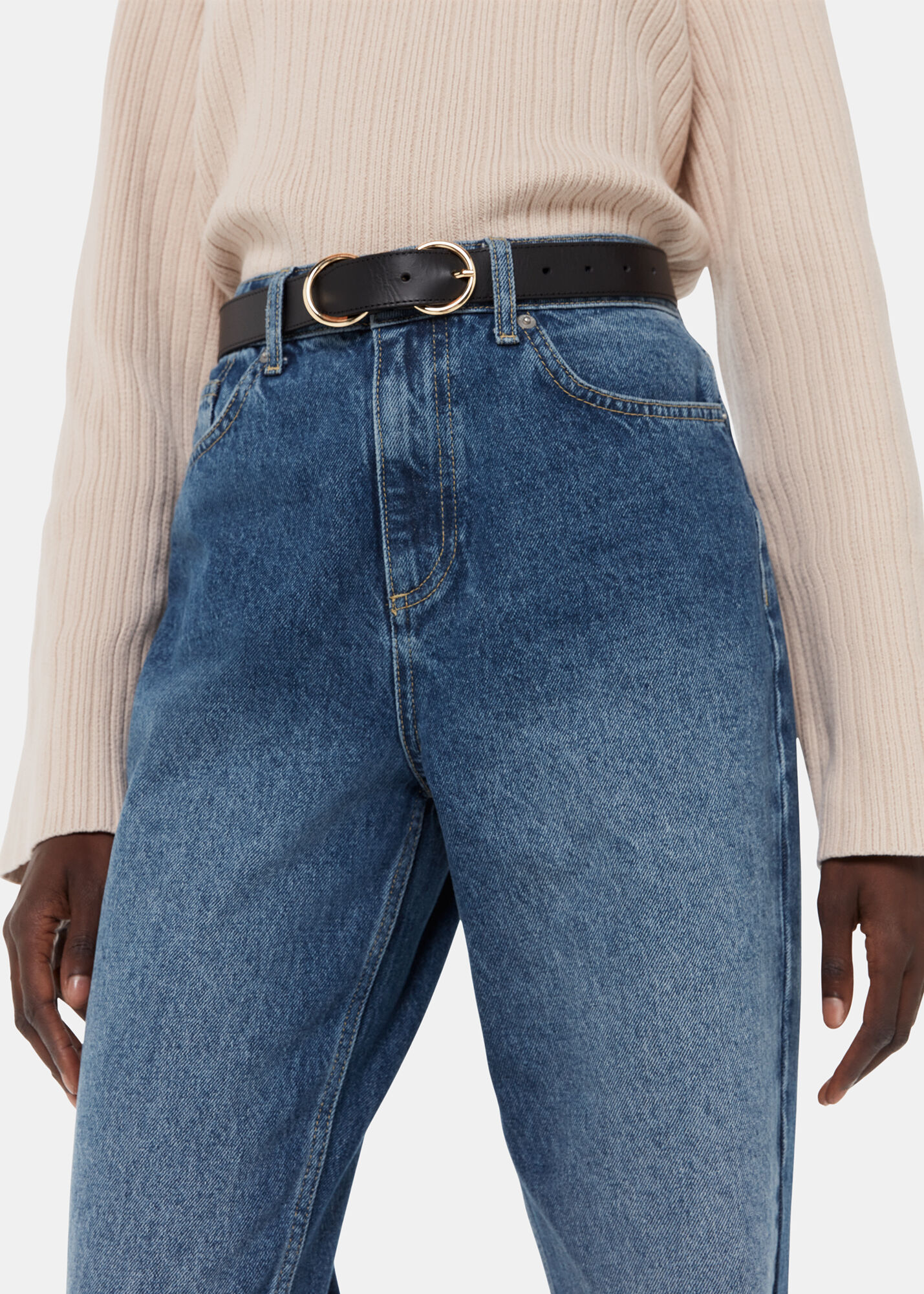 double ring buckle belt