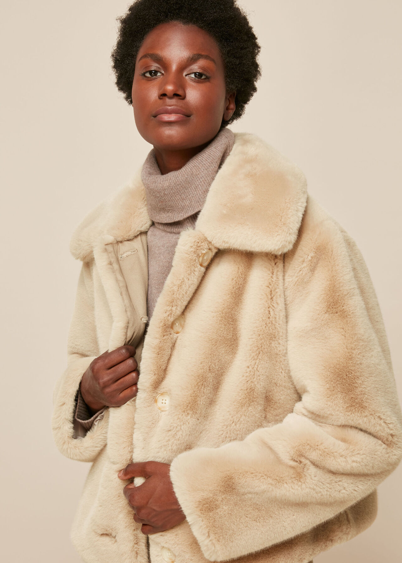 Short Faux Fur Coat