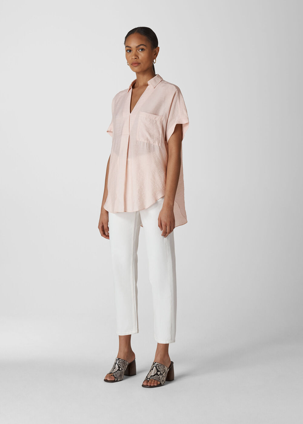 Linen Lea Shirt Pale Pink