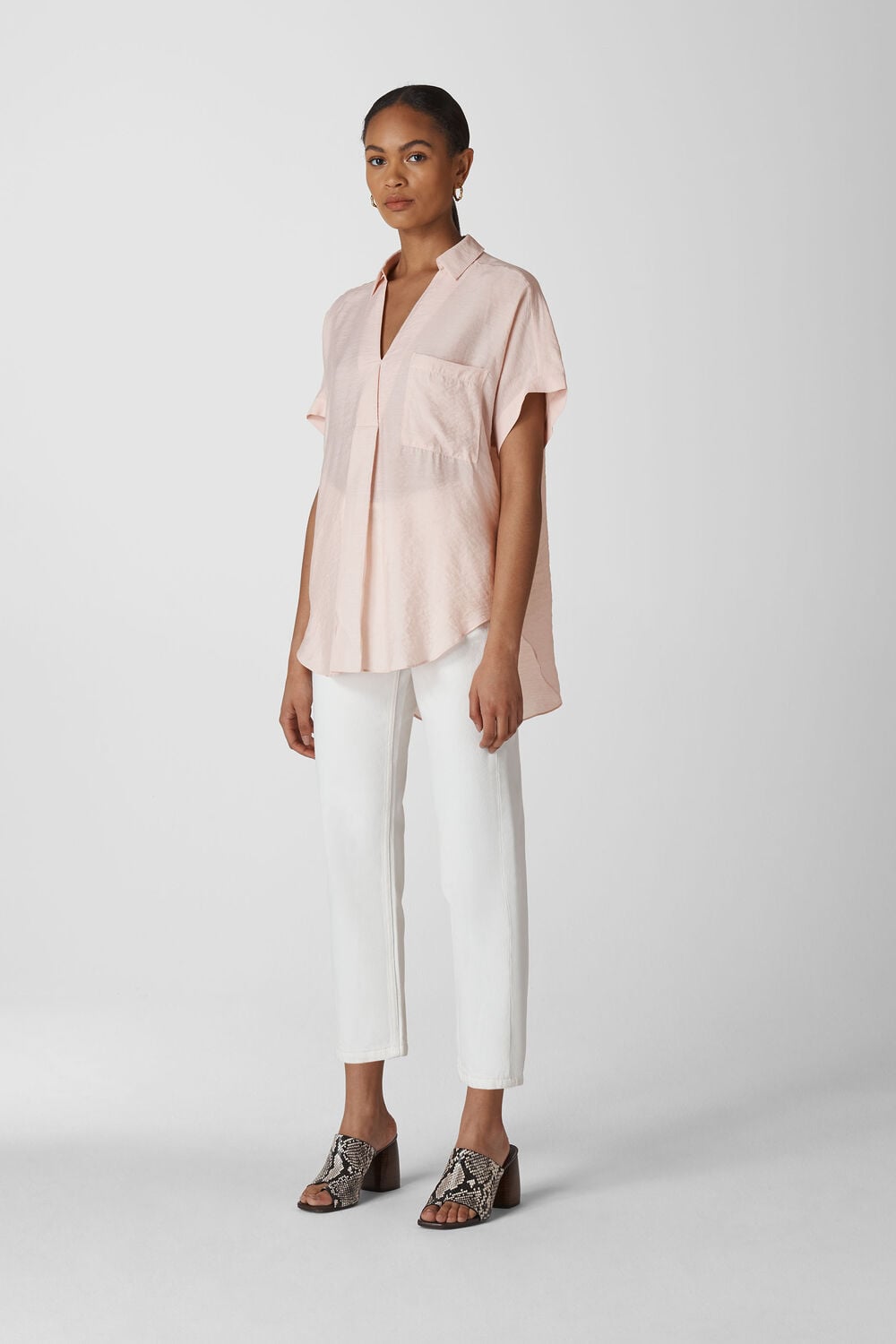 Linen Lea Shirt Pale Pink