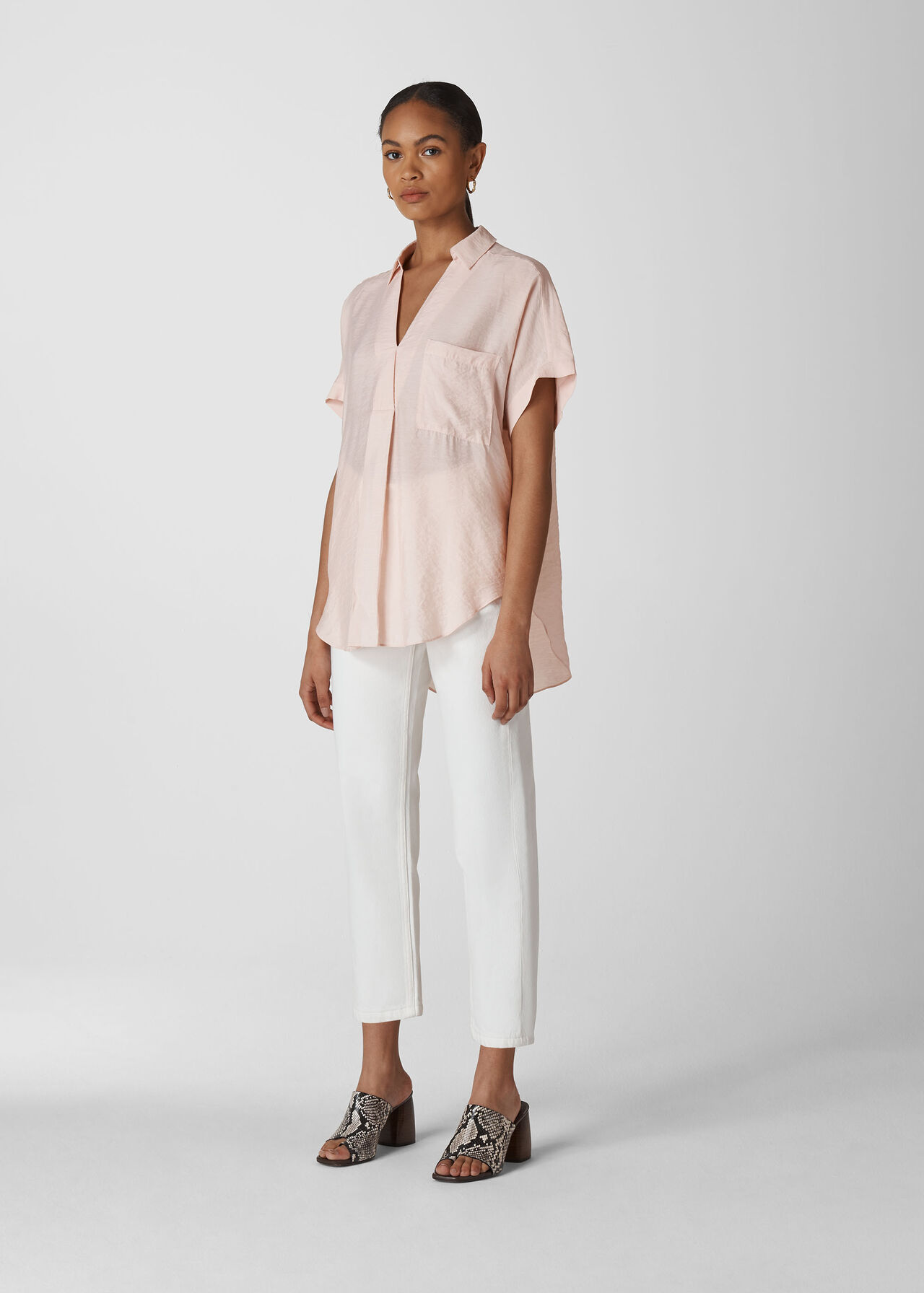 Linen Lea Shirt Pale Pink