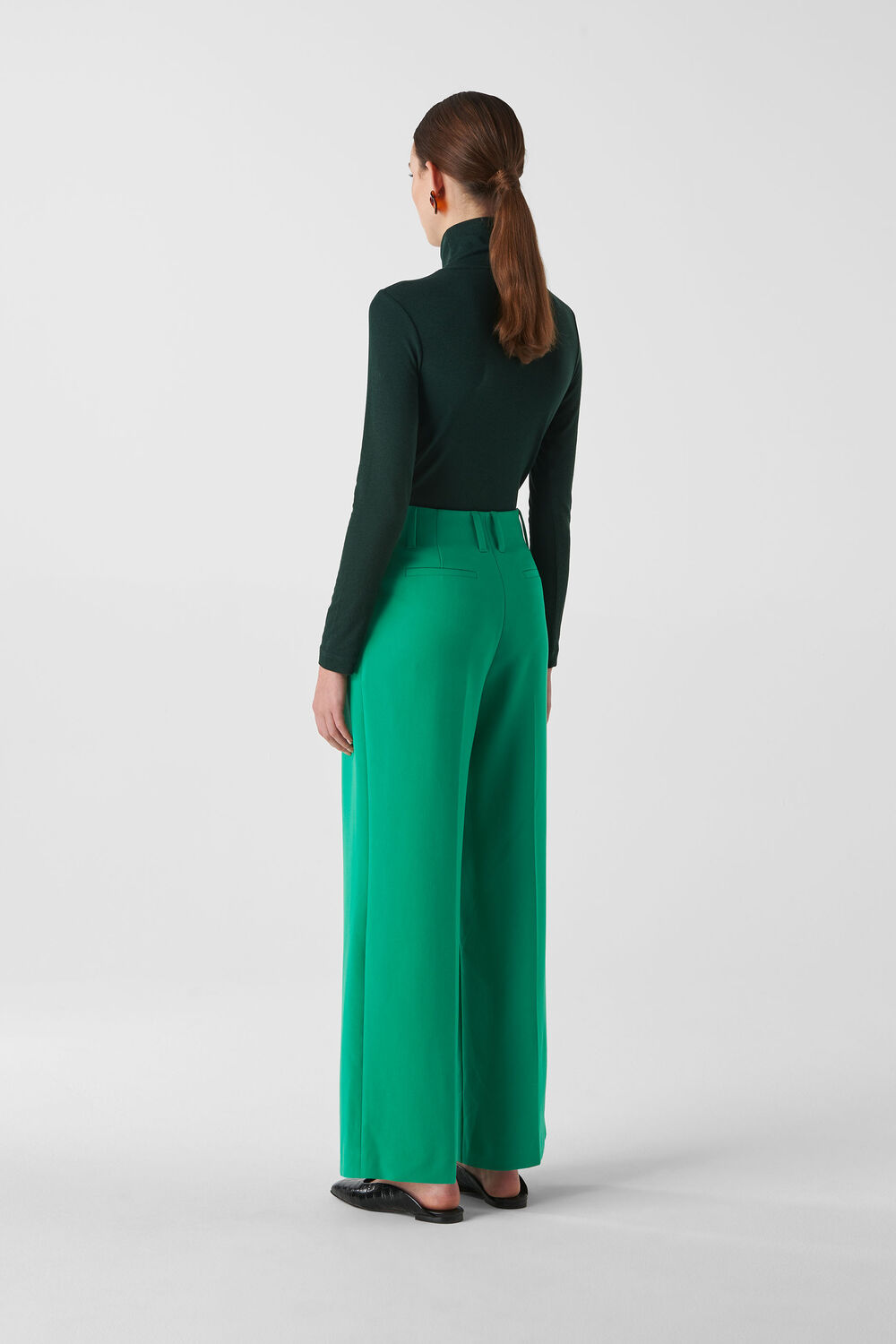 Ash Full Leg Trouser Green
