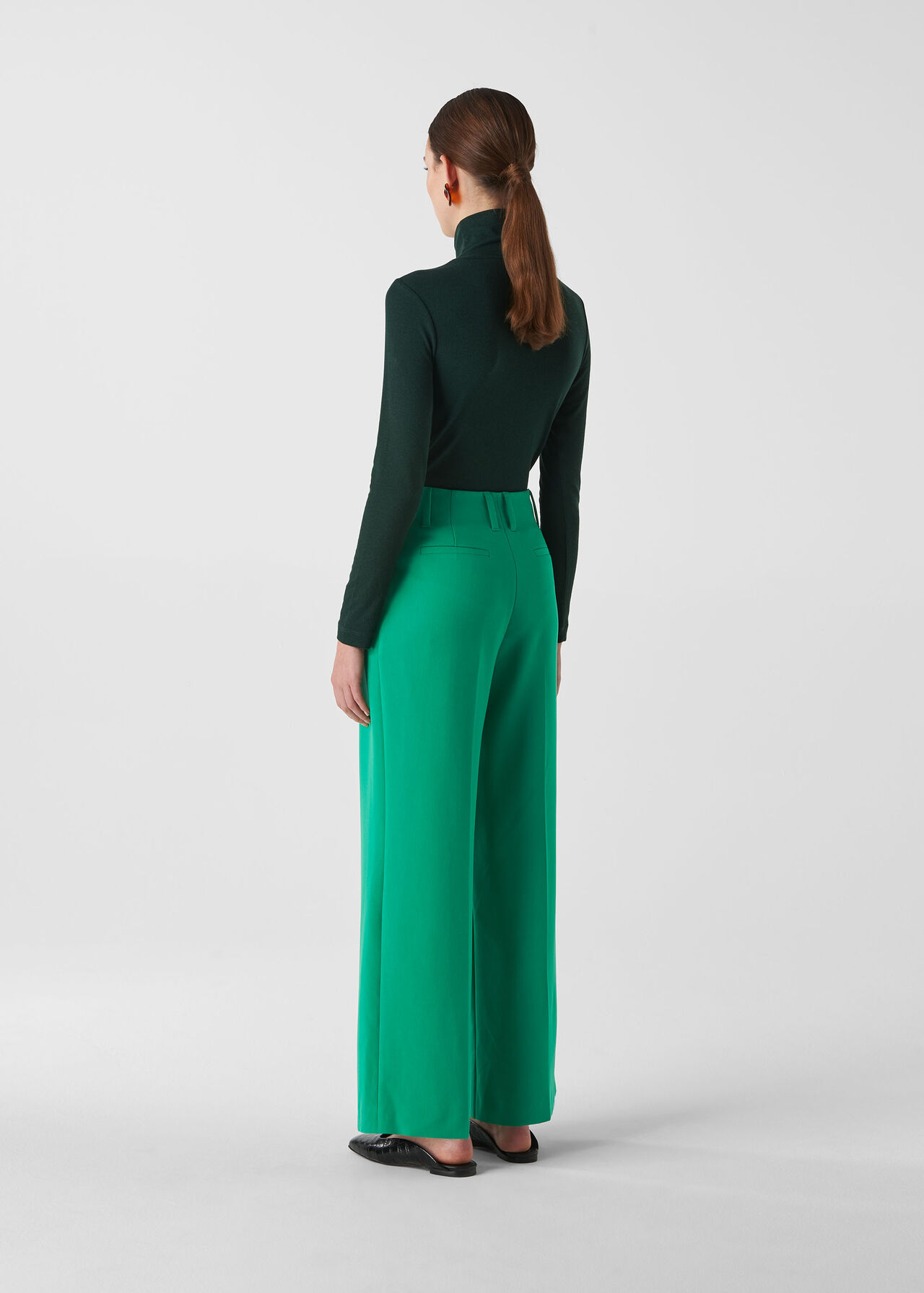 Ash Full Leg Trouser Green