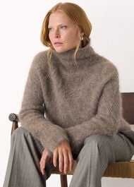 Alpaca Blend Funnel Knit