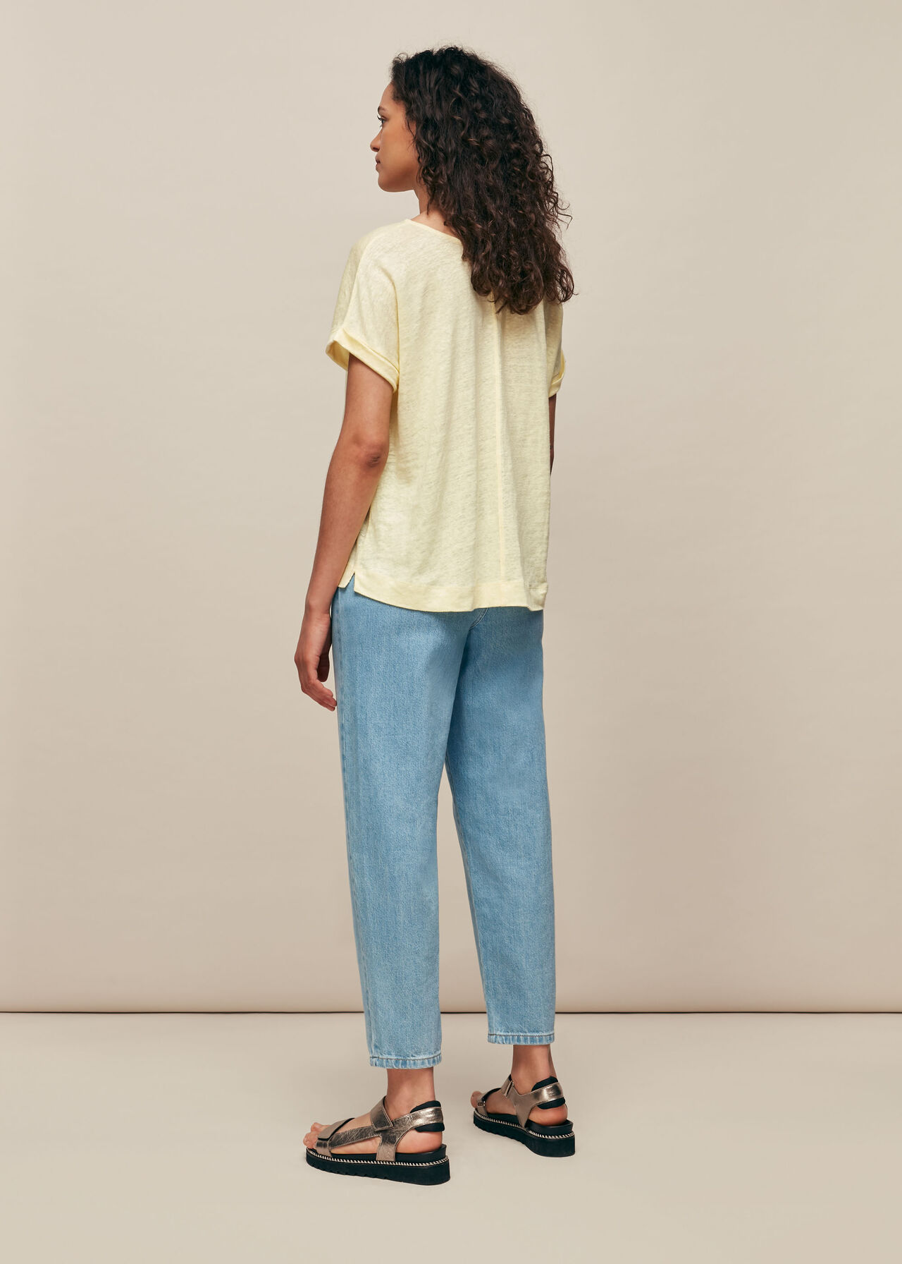 Relaxed Linen TShirt Lemon