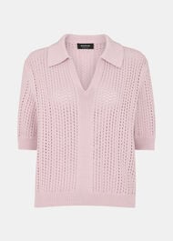 Pointelle Collar Detail Knit