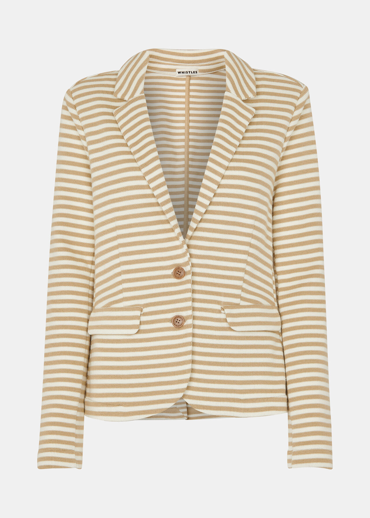 Ivory/Multi Slim Jersey Jacket WHISTLES Whistles ROW